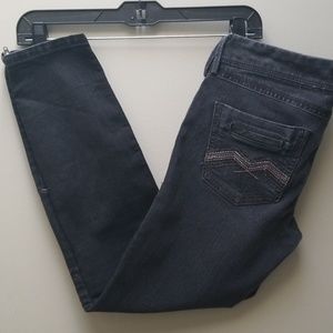 Express crop jean legging in vintage black/gray